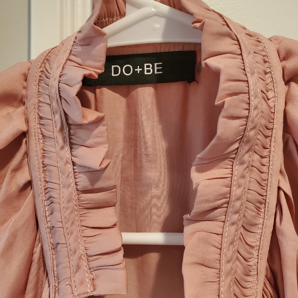 DO + BE Get In Touch Satin Ruffle Blouse - Picture 5 of 6